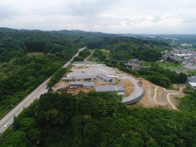 【令和6年6月】道の駅もりおか渋民の航空写真（北から）