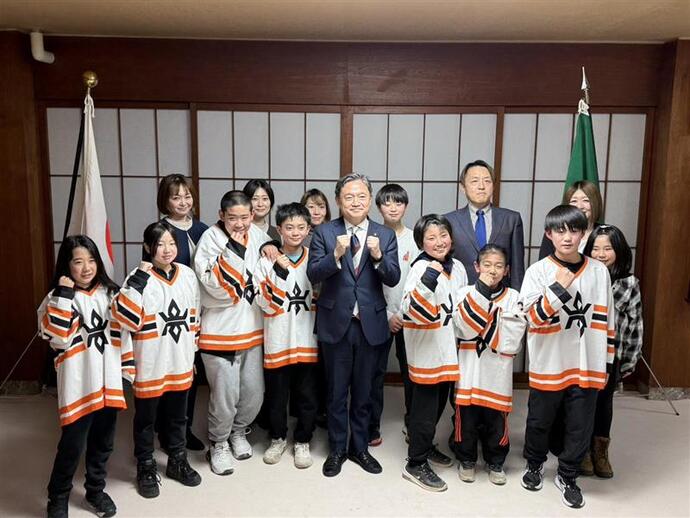 風越カップ全日本少年アイスホッケー大会出場に伴う表敬訪問