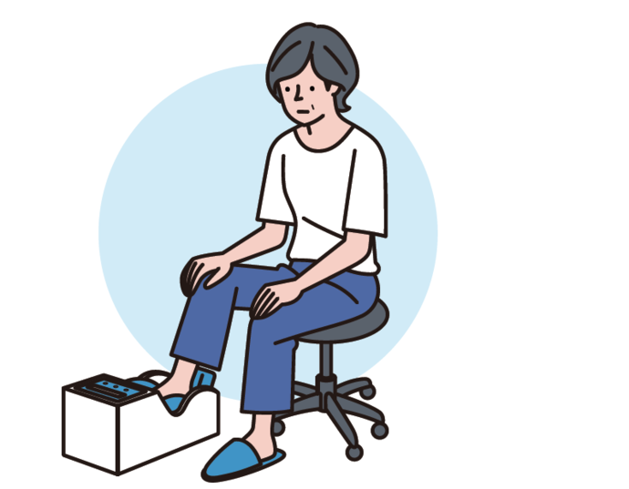 超音波検査による骨密度検査を実施します。