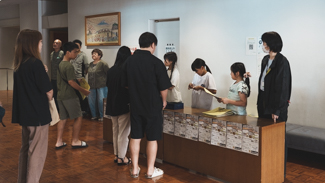 発表会の受付