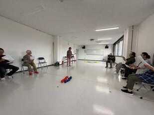 ボッチャ体験の様子