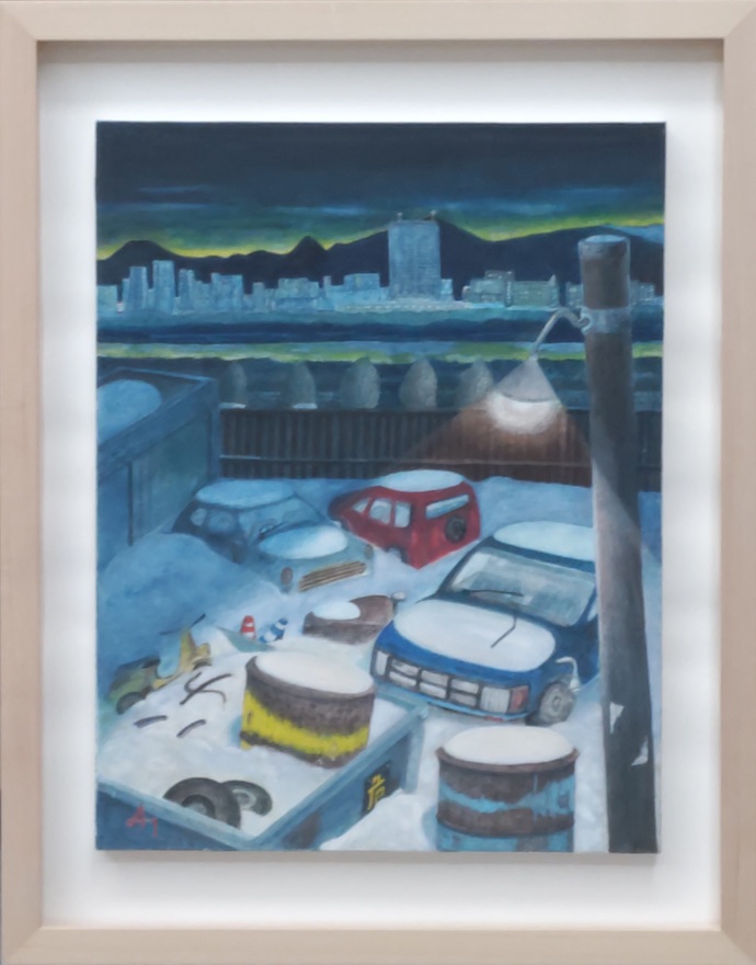 「寂しい車たち」成田　榮一（幅690×高さ880）