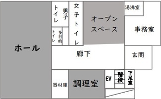 見前南地区公民館1階フロアマップ