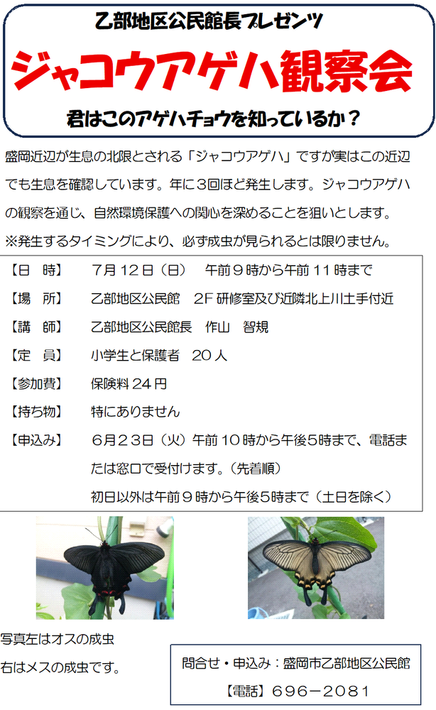 ジャコウアゲハ観察会