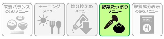 野菜たっぷりメニューのアイコン