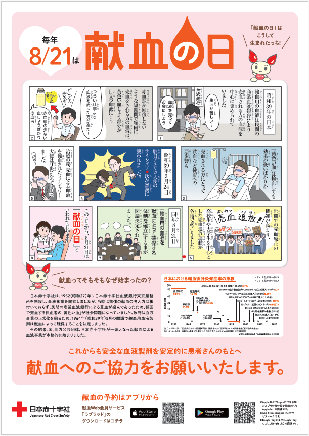 8月21日は「献血の日」です