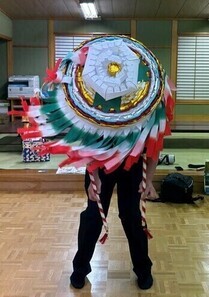笠振りを体験