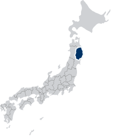 日本列島から見た岩手県の位置