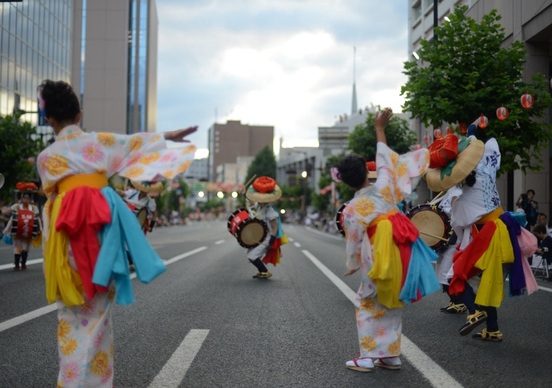 乙部さんさ踊り保存会の活動風景